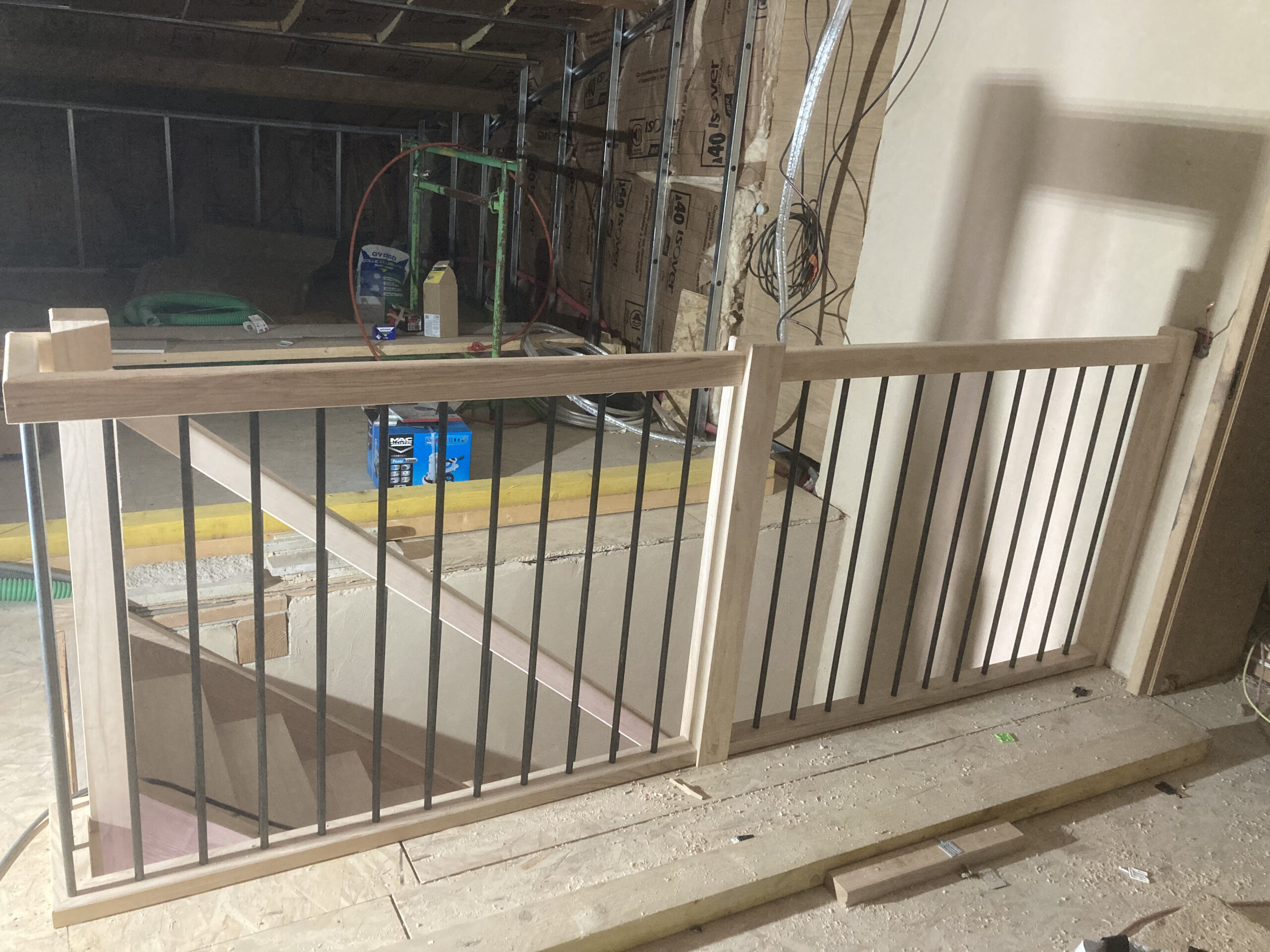 Garde-corps intérieur bois métal sur mesure Toulouse